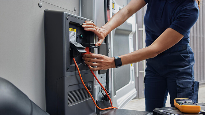Ford E-Transit Pro Power On Board