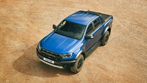 Ford Ranger Raptor modelin üstten görünümü